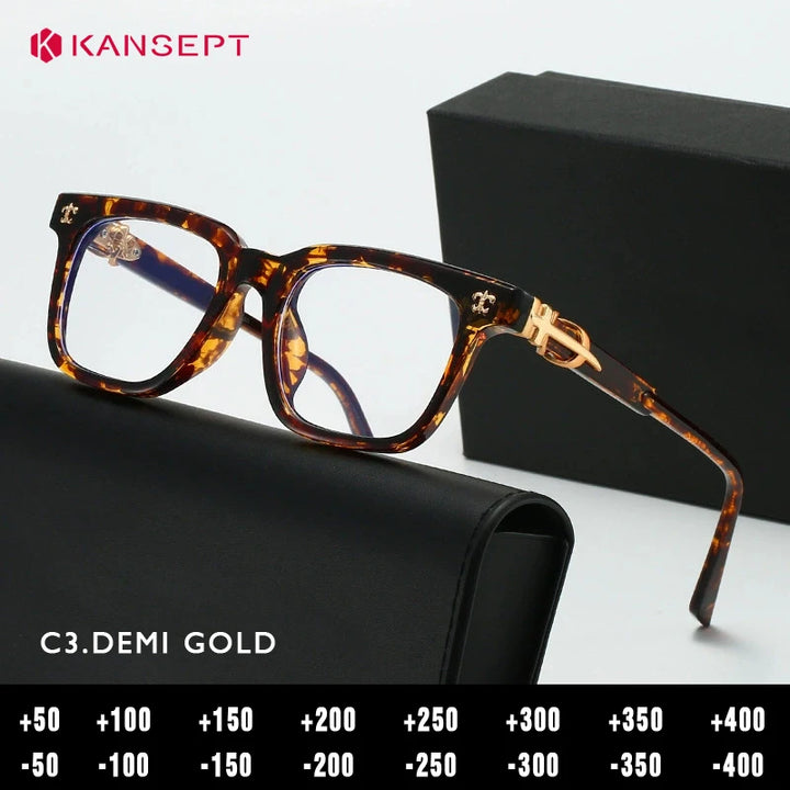 Kansept Unisex Full Rim Square Acetate Reading Glasses 25139