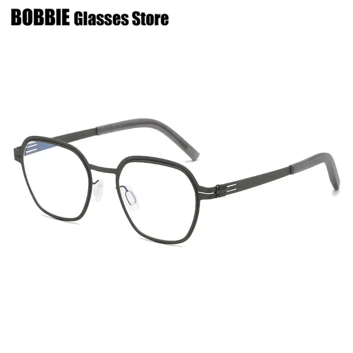 Bobbie 481646 Full Rim Women’s Polygon Stainless Steel Frames FuzWeb