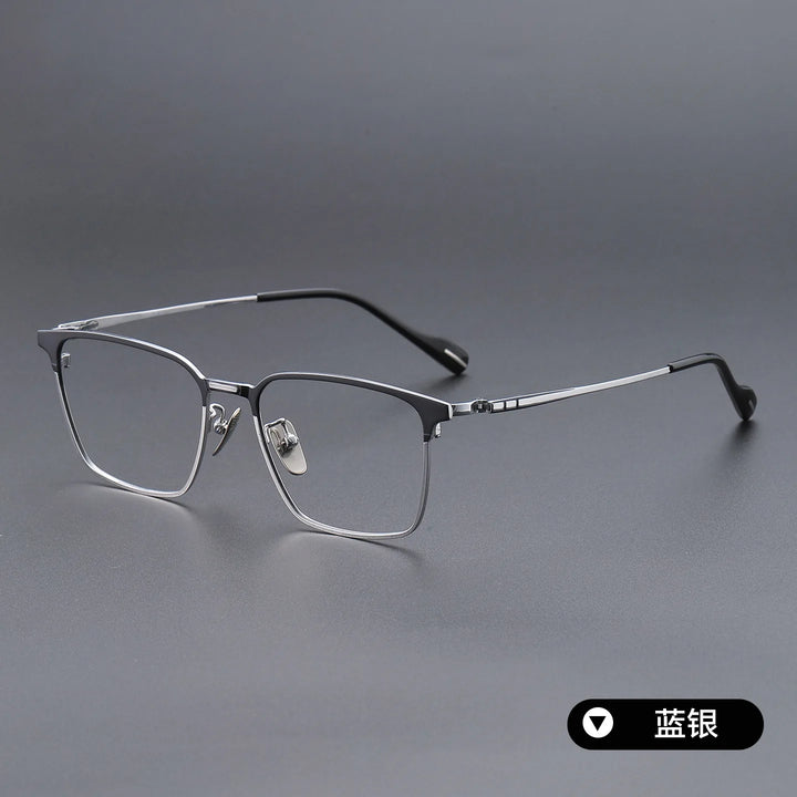 Bclear Unisex Full Rim Square Titanium Eyeglasses SM-70801