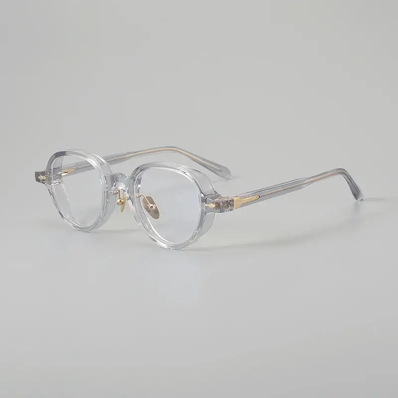 Aror Men's Full Rim Oval Round Acetate Titanium Eyeglasses 396158.