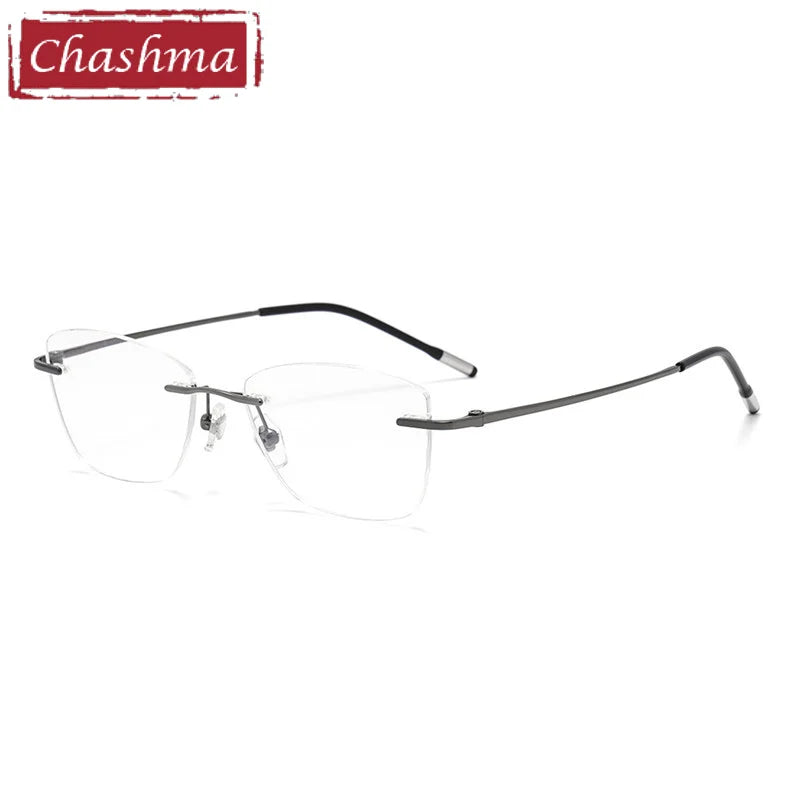 Chashma Women's Rimless Oval Cat Eye Titanium Reading Glasses 941022 Reading Glasses Chashma Gray Single Version 1.61|None