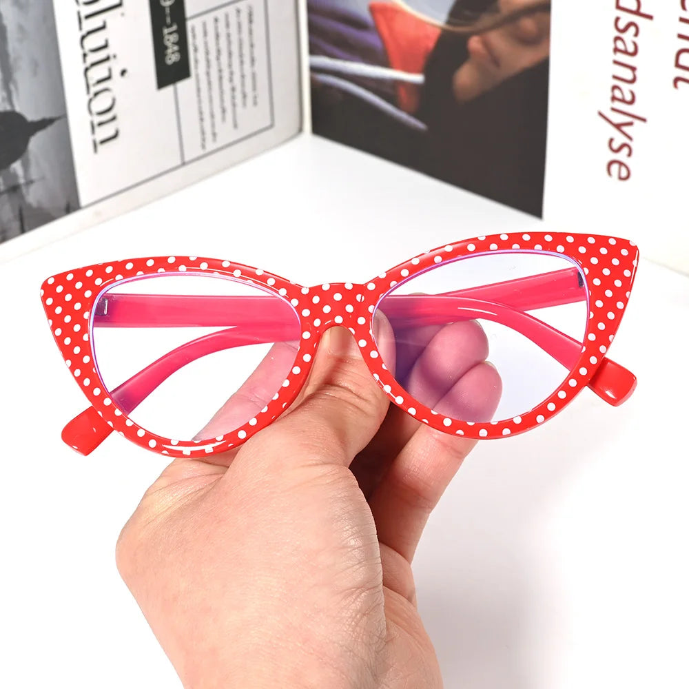 Cubojue Women's Full Rim Oval Cat Eye Tr 90 Reading Glasses 50130