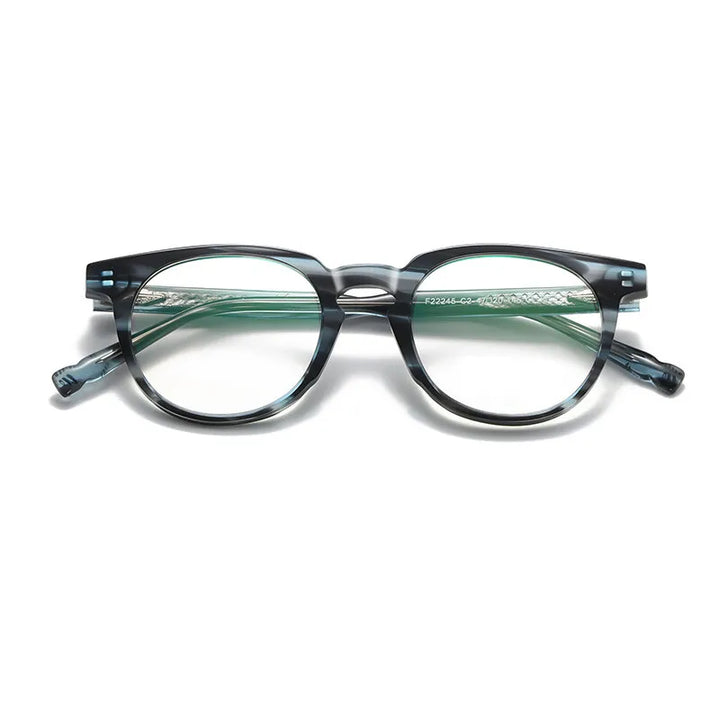 CCspace Women's Full Rim Round Acetate Reading Glasses 802574