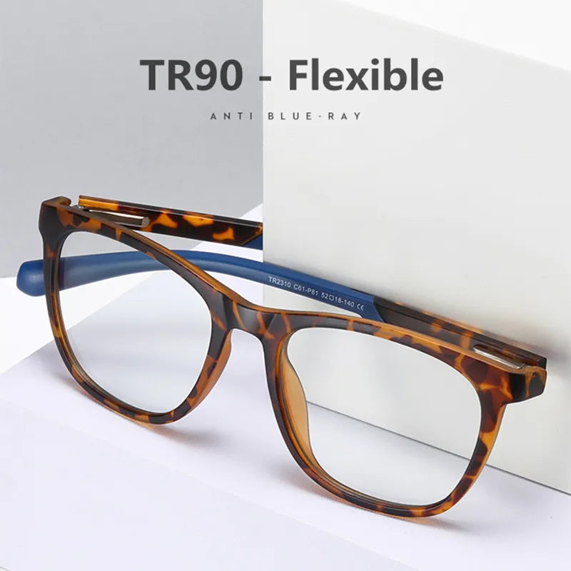 Kocolior Unisex Full Rim Square Tr 90 Hyperopic Reading Glasses 2310 Reading Glasses Kocolior   