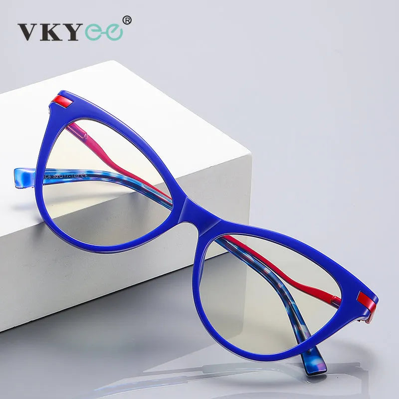 Vicky Women's Full Rim Tr 90 Titanium Cat Eye Reading Glasses 2109 Reading Glasses Vicky   
