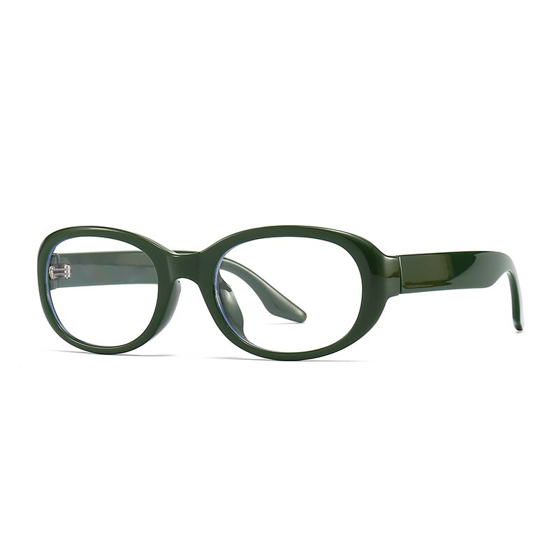 CCSpace Women's Full Rim Oval  Tr 90 Eyeglasses/Polarized Sunglasses 55869 Full Rim CCspace GreenClear  