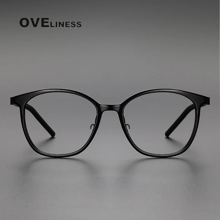 Oveliness Unisex Full Rim Square Acetate Titanium Eyeglasses 1851 Full Rim Oveliness   
