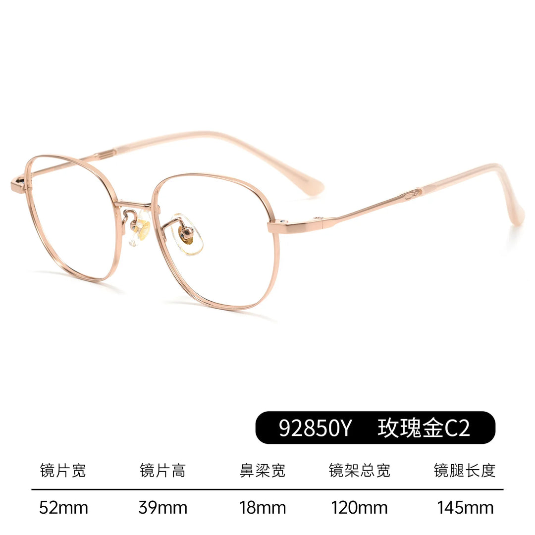 Bclear Unisex Full Rim Round Titanium Eyeglasses BSF-92850Y