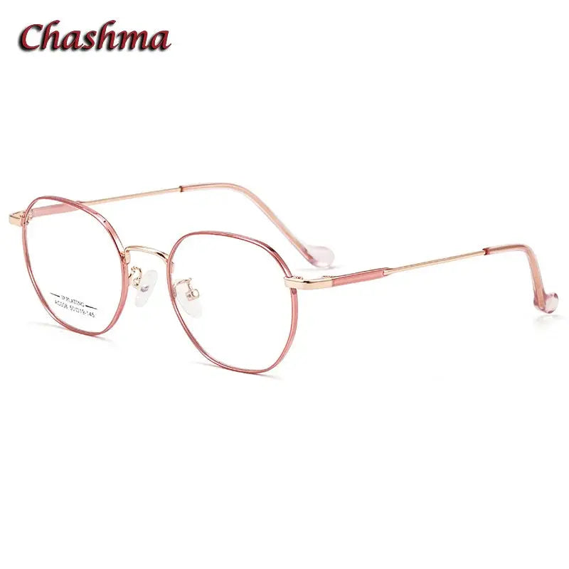 Chashma Ochki Women's Full Rim Polygon Oval Steel Eyeglasses 92008.