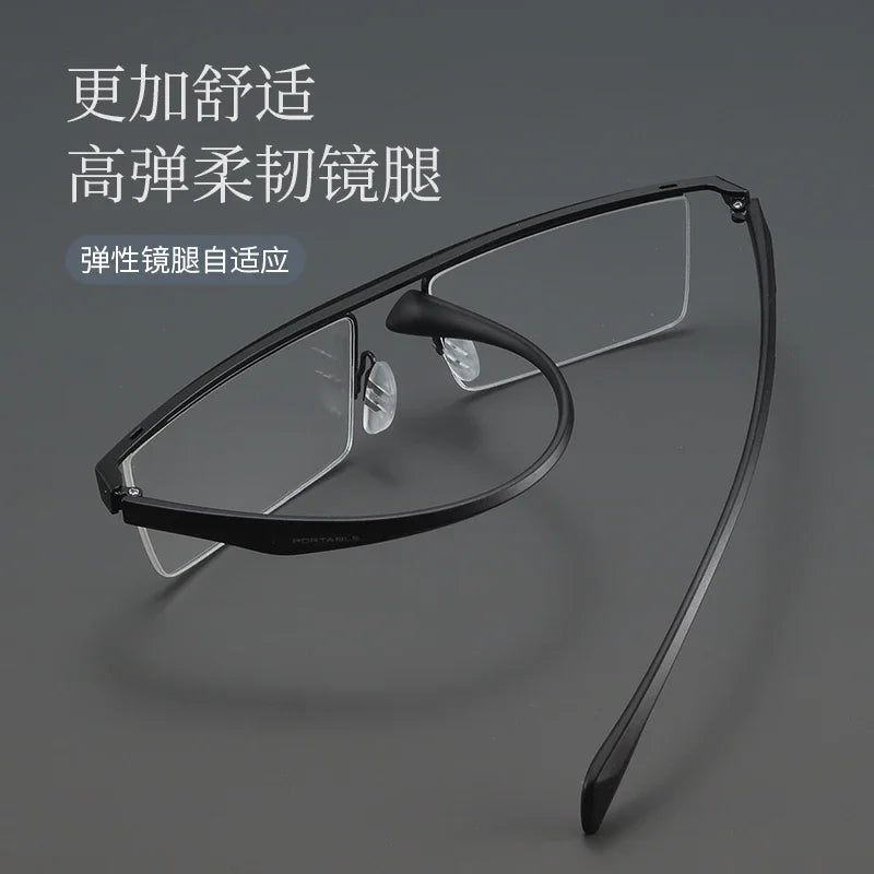 Bclear Unisex Semi Rim Square Alloy Eyeglasses MY-P8332