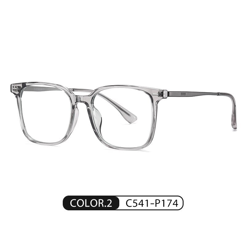 Zirosat Men's Full Rim Square Tr 90 Titanium Eyeglasses St6204 Full Rim Zirosat C2  