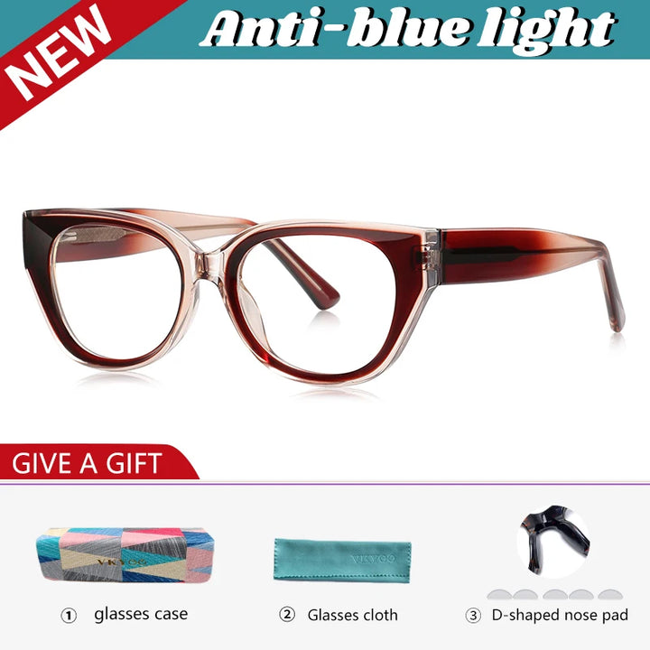 Vicky Unisex Full Rim Oval Tr 90 Titanium Reading Glasses 97020