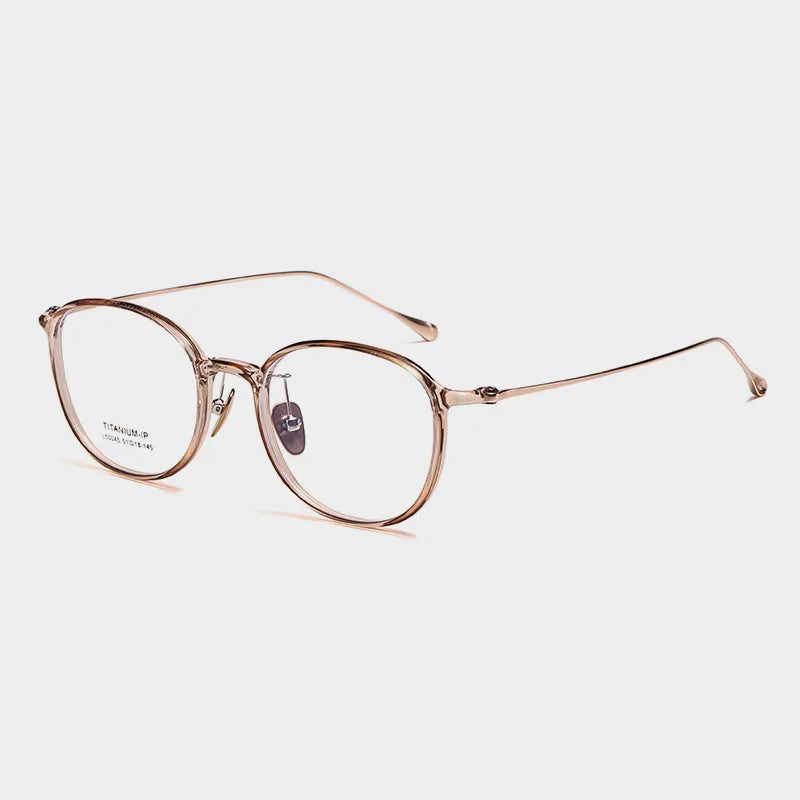 Momoja Women's Full Rim Square Round Titanium Tr 90 Eyeglasses 50045