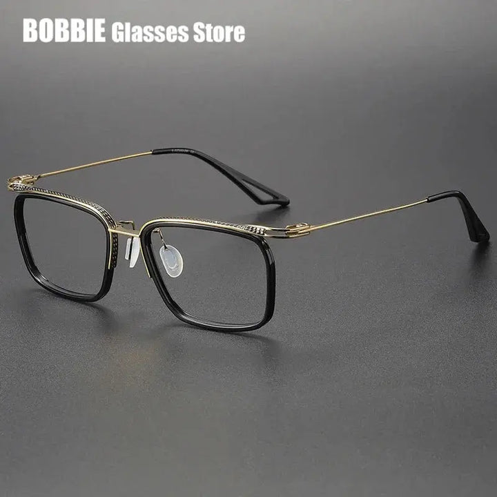 Bobbei 808630 Men’s Big Titanium Square Full-Rim Frames FuzWeb