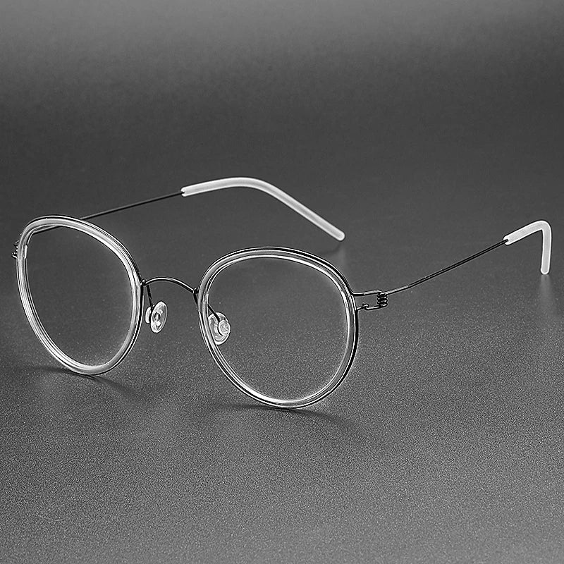 Bobbie Women's Full Rim Round Titanium Acetate Eyeglasses 452250