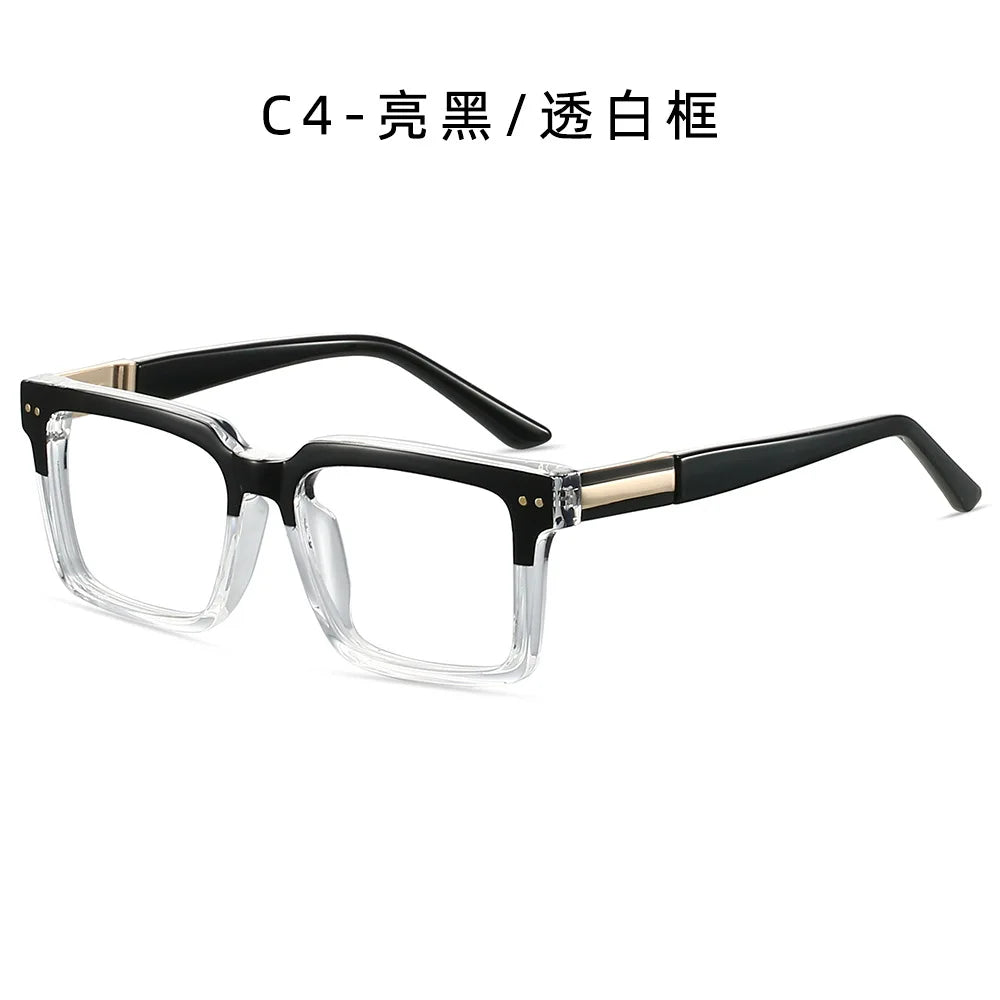 CCspace Unisex Full Rim Square Tr 90 Alloy Reading Glasses 802695