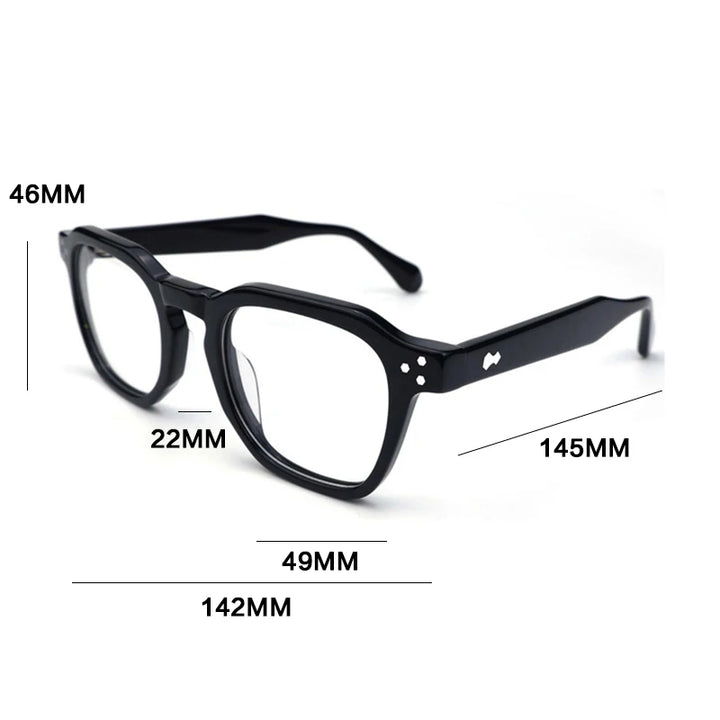 Gatenac Unisex Full Rim Flat Top Square Acetate Reading Glasses G62209