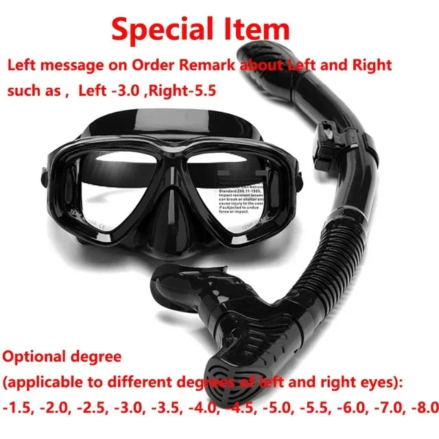 Aleefa Unisex Goggle Pc Tempered Glass Lens Silicone Swim Mask 64305
