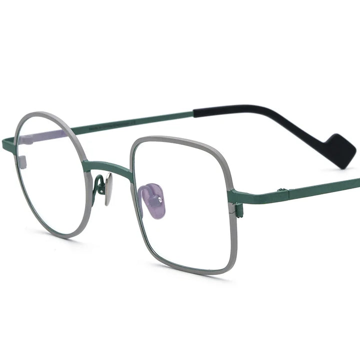 Nobler Unisex Full Rim Round Square Titanium Eyeglasses 185747 Full Rim Nobler C2  