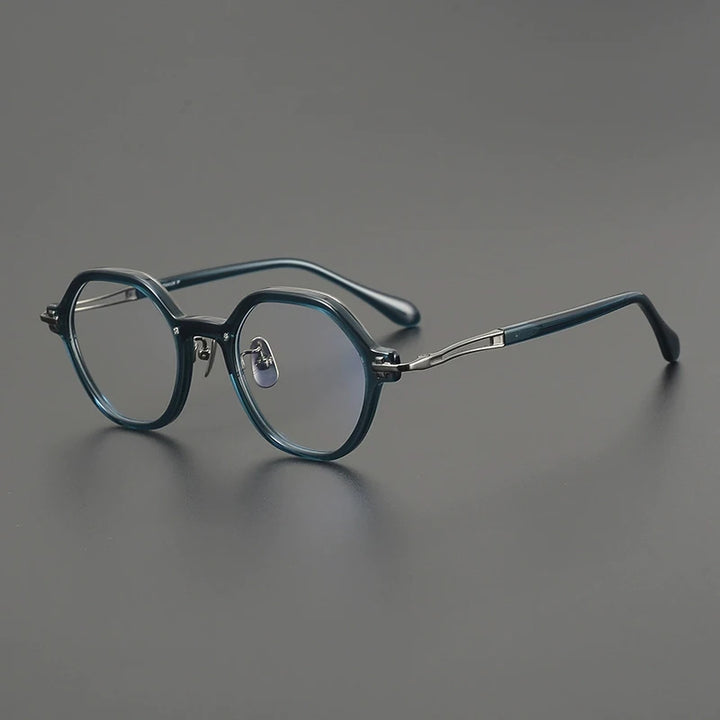 Gatenac Unisex Full Rim Flat Top Oval Acetate Eyeglasses  G84721