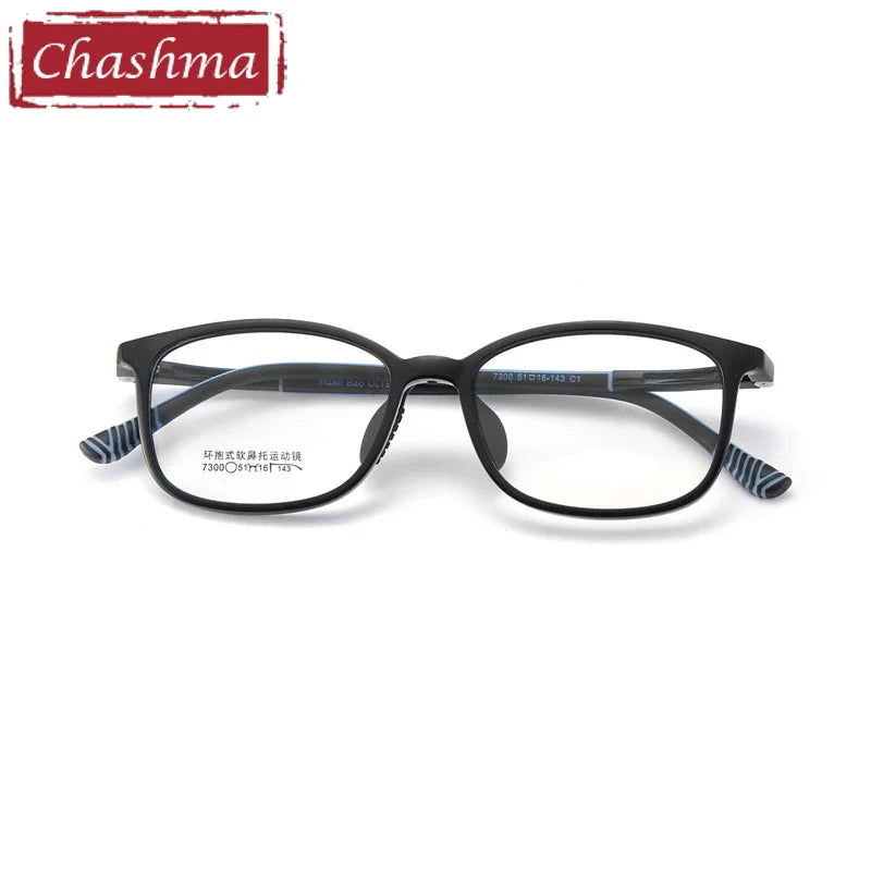 Chashma Ottica Unisex Youth's Full Rim Square Tr 90 Titanium Eyeglasses 730044