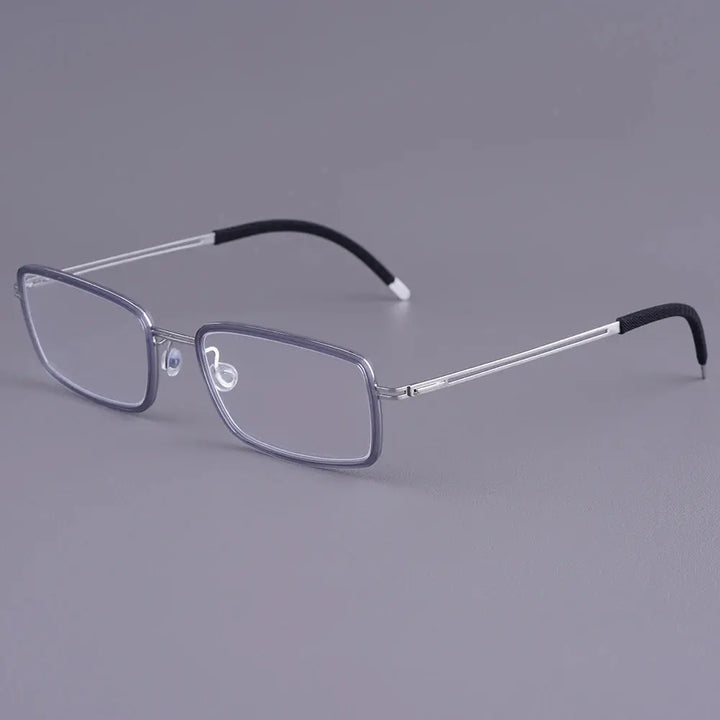Bobbie 462634 Women’s Screwless Full Rim Square Acetate Titanium Frames FuzWeb