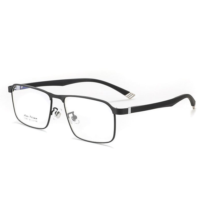 KatKani Unisex Full Rim Large Square Alloy Eyeglasses 8887 Full Rim KatKani Eyeglasses   