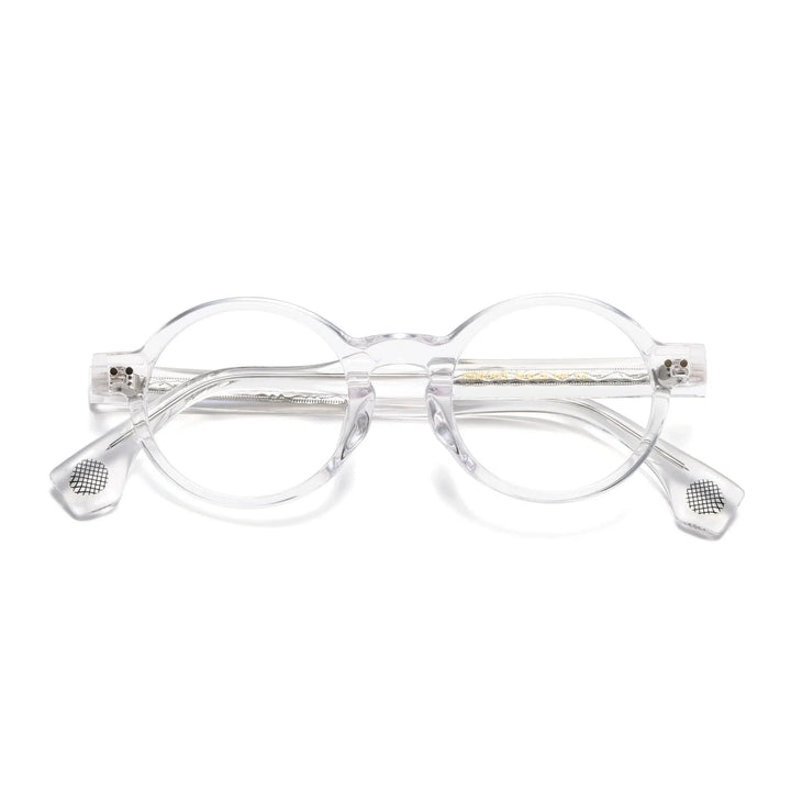 Aror Women's Full Rim Oval Round Thick Acetate Temple Eyeglasses 19574