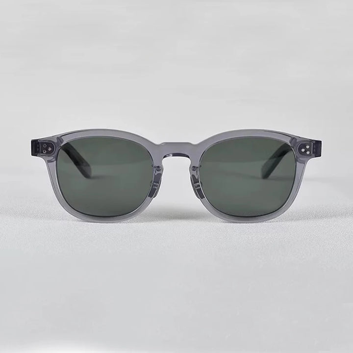 Black Mask Men Full Rim Square Acetate Polarized Sunglasses Fuz 17
