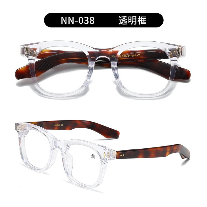 Nobler Unisex Full Rim Square Thick Acetate Eyeglasses N038 Full Rim Nobler C5  