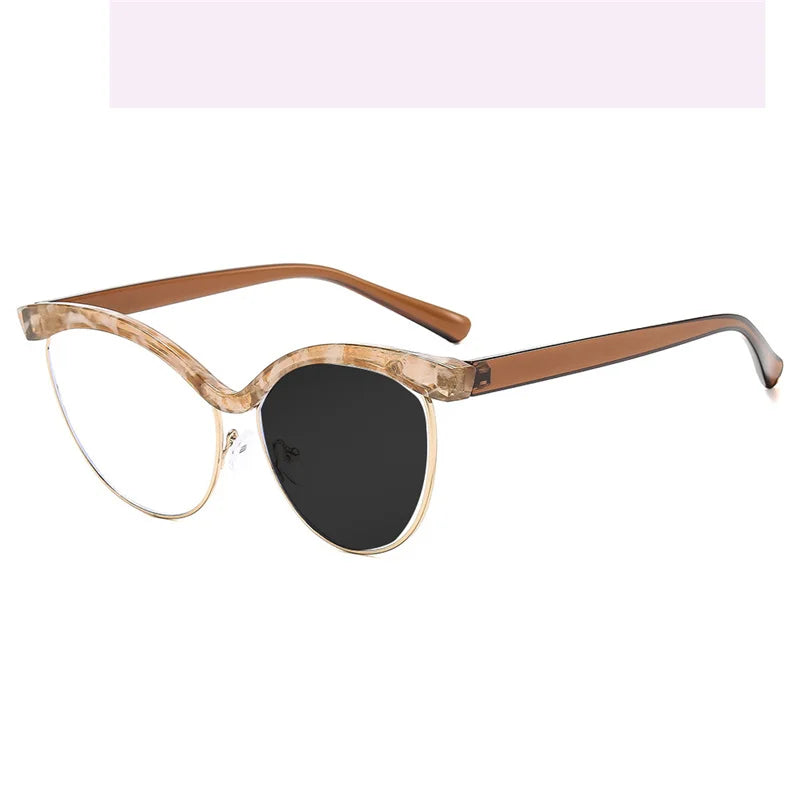 Kocolior Women's Full Rim Cat Eye Tr 90 Alloy Photochromic Reading Glasses 713162