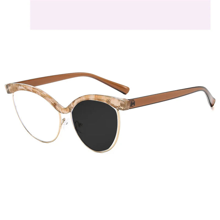 Kocolior Women's Full Rim Cat Eye Tr 90 Alloy Photochromic Reading Glasses 713162