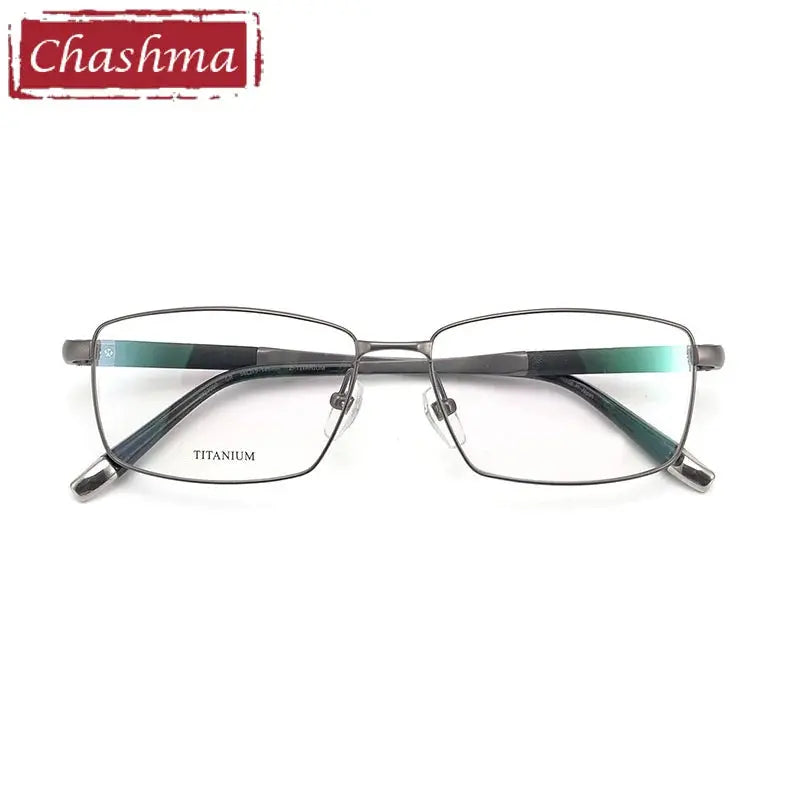 Chashma Men's Full Rim Square Titanium Eyeglasses 827008.