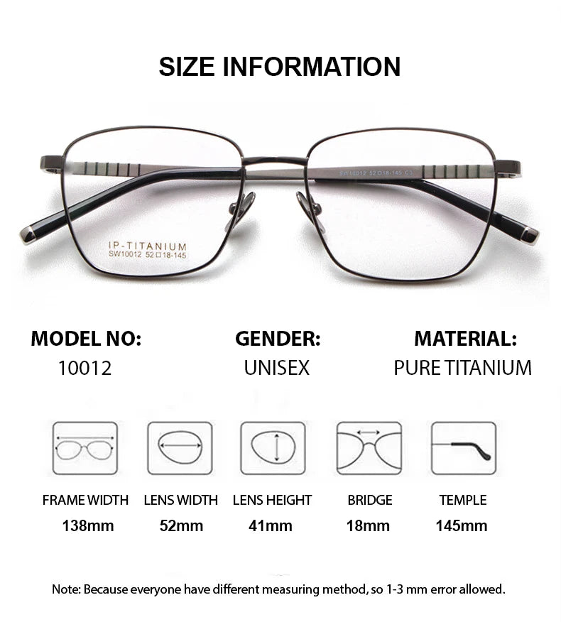Chashma Ochki Women's Full Rim Square Titanium Eyeglasses 10012