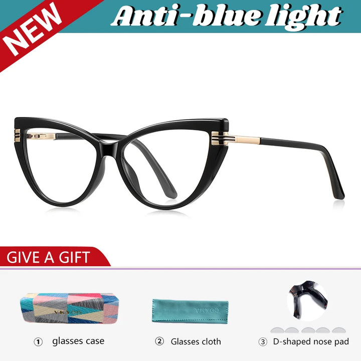 Vicky Women's Full Rim Cat Eye Tr 90 Alloy Reading Glasses 392264