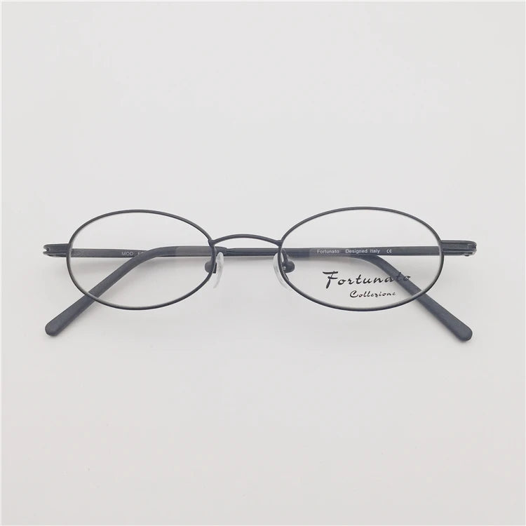 Cubojue Women's Full Rim Oval Titanium Reading Glasses 18130
