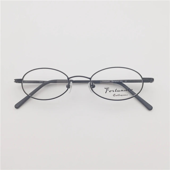 Cubojue Women's Full Rim Oval Titanium Reading Glasses 18130