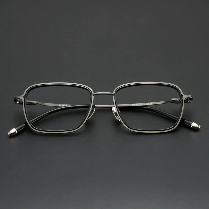 Muzz SH0074 men's square titanium acetate prescription eyeglasses — view 4