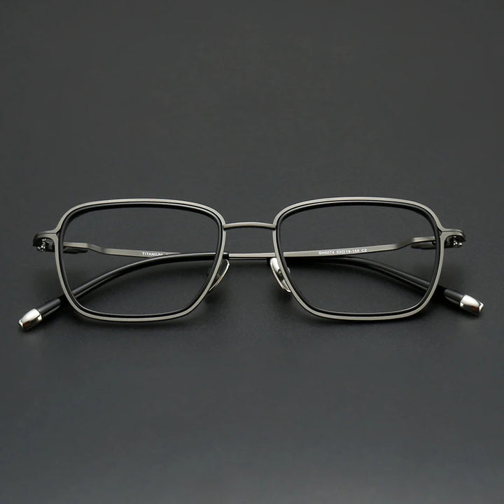 Muzz SH0074 men's square titanium acetate prescription eyeglasses — view 4