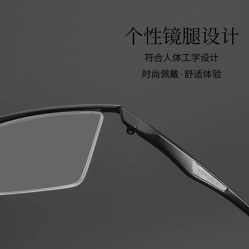 Bclear Unisex Semi Rim Square Alloy Eyeglasses MY-P8332