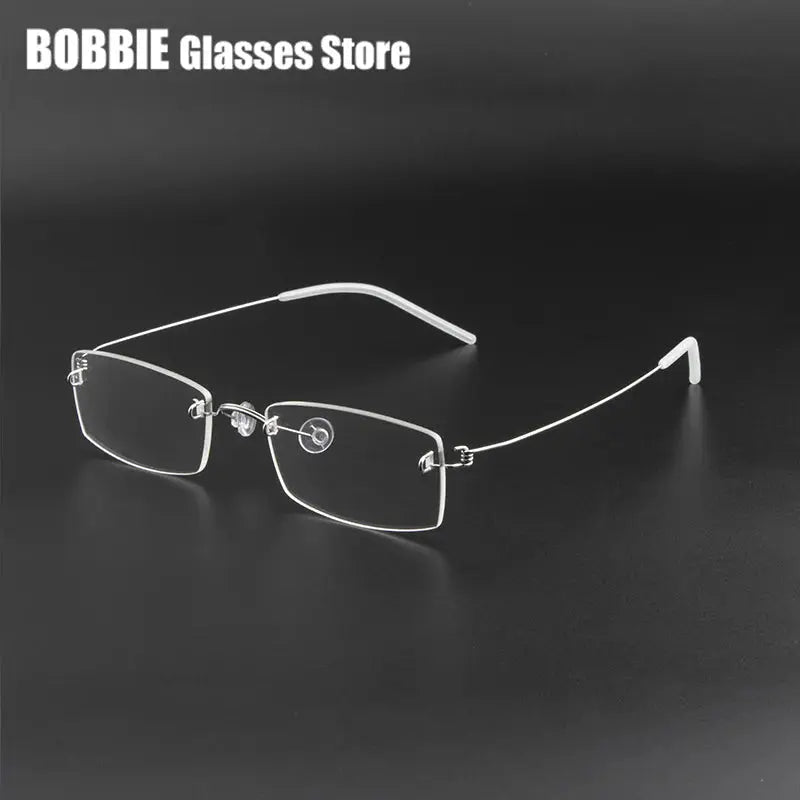 Bobbie Womens Rimless Square Screwless Titanium Frames 212001 — view 1 | Bobbie at FuzWeb