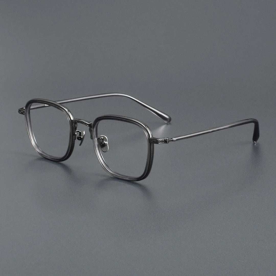 Blackmask Unisex Full Rim Square Titanium Eyeglasses BM-N043