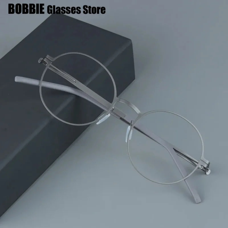 Bobbie Women's Full Rim Round Steel Screwless Eyeglasses 484520