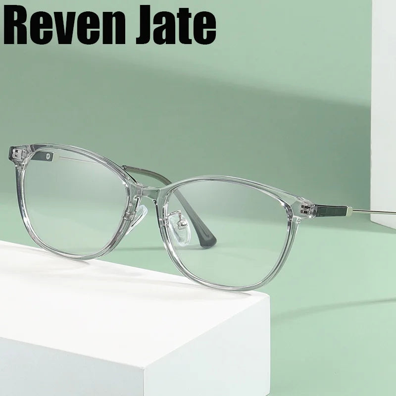 Reven Jate Unisex Full Rim Round Plastic Eyeglasses 81290 Full Rim Reven Jate   