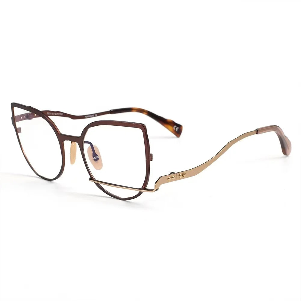 Muzz 0031-2 women's cat eye alloy prescription eyeglasses — view 7