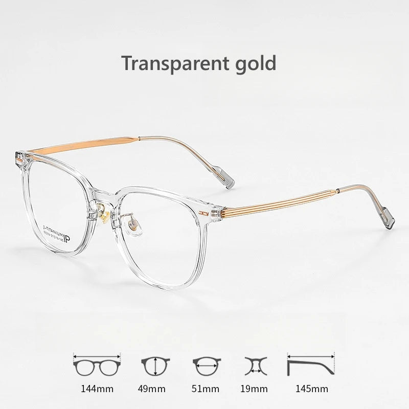 KatKani Womens Full Rim Round Plastic Eyeglasses 8605 Full Rim KatKani Eyeglasses Transparent gold  
