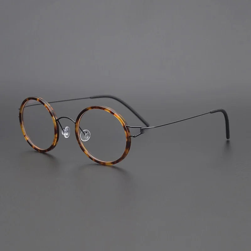 Bobbie Women's Full Rim Round Titanium Acetate Eyeglasses 452250