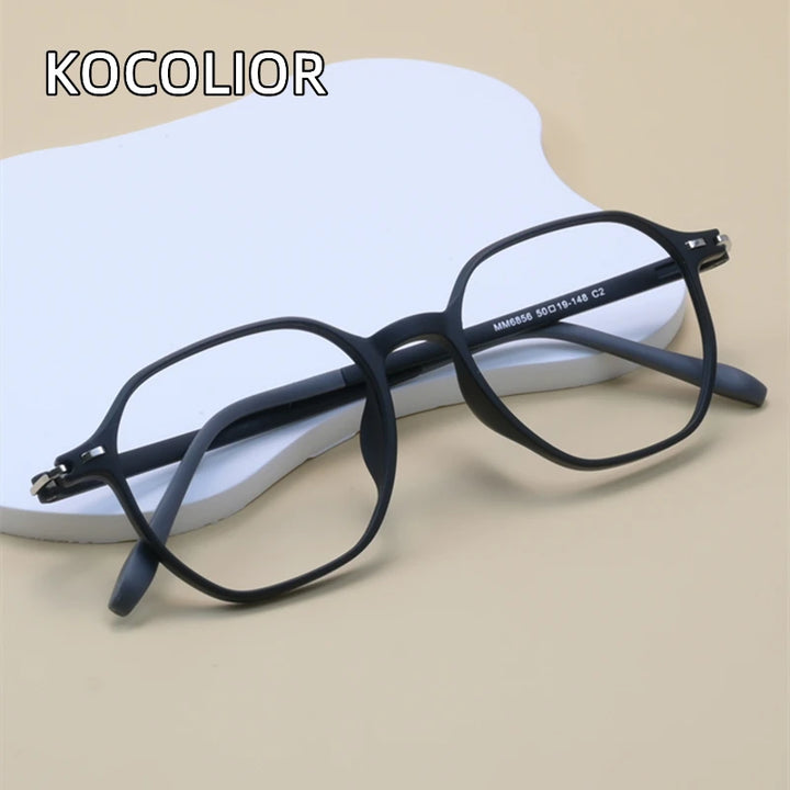 Kocolior Women's Full Rim Polygon Square Tr 90 Eyeglasses 56856