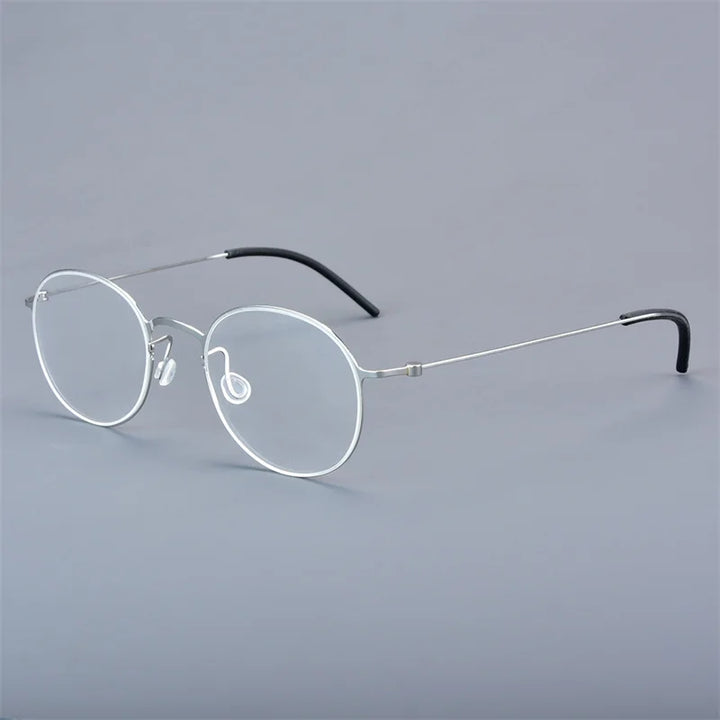 Aimee Women's Full Rim Round Screwless Titanium Eyeglasses 554204