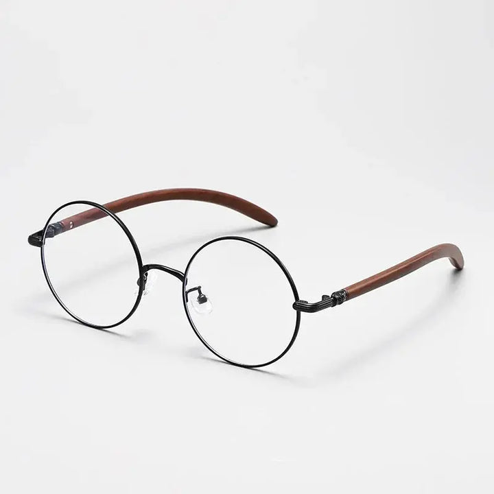 Hdcrafter Unisex Full Rim Round Alloy Frames 102000 Hdcrafter Eyeglasses